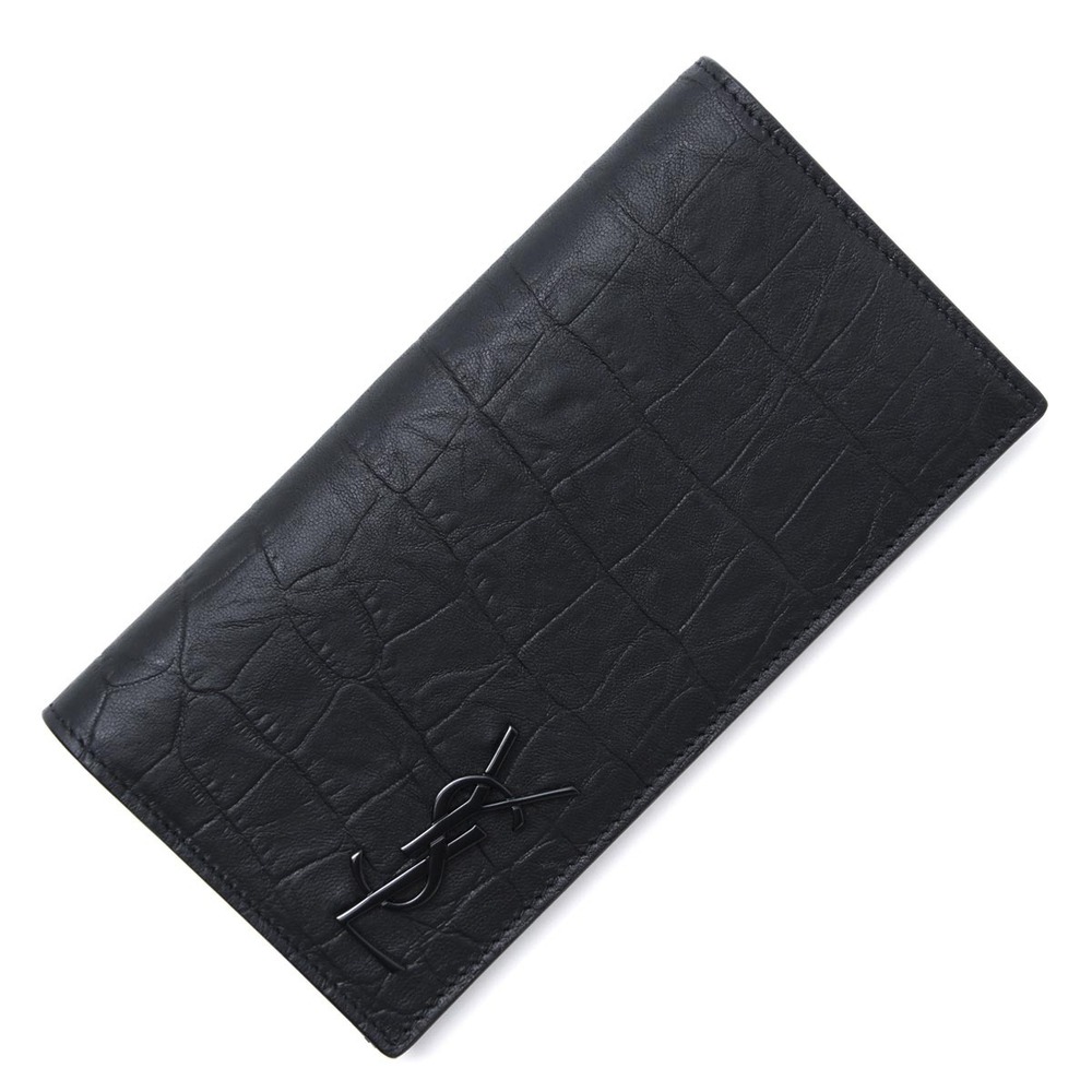 Saint Laurent Black Long Wallet Coin Purse